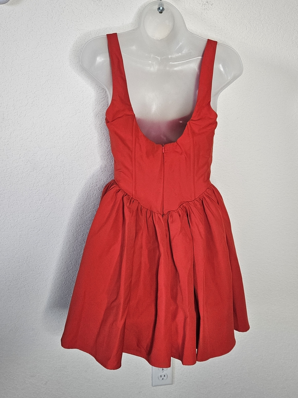 Showpo Aimee Mini Dress Red Corset Fit & Flare Scoop Neck Party Dress Size 6 NWT - Picture 10 of 14